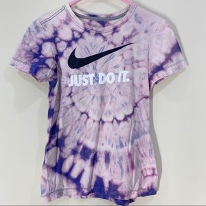 NIKE Just Do It Custom Bleached Graphic Tee Shirt